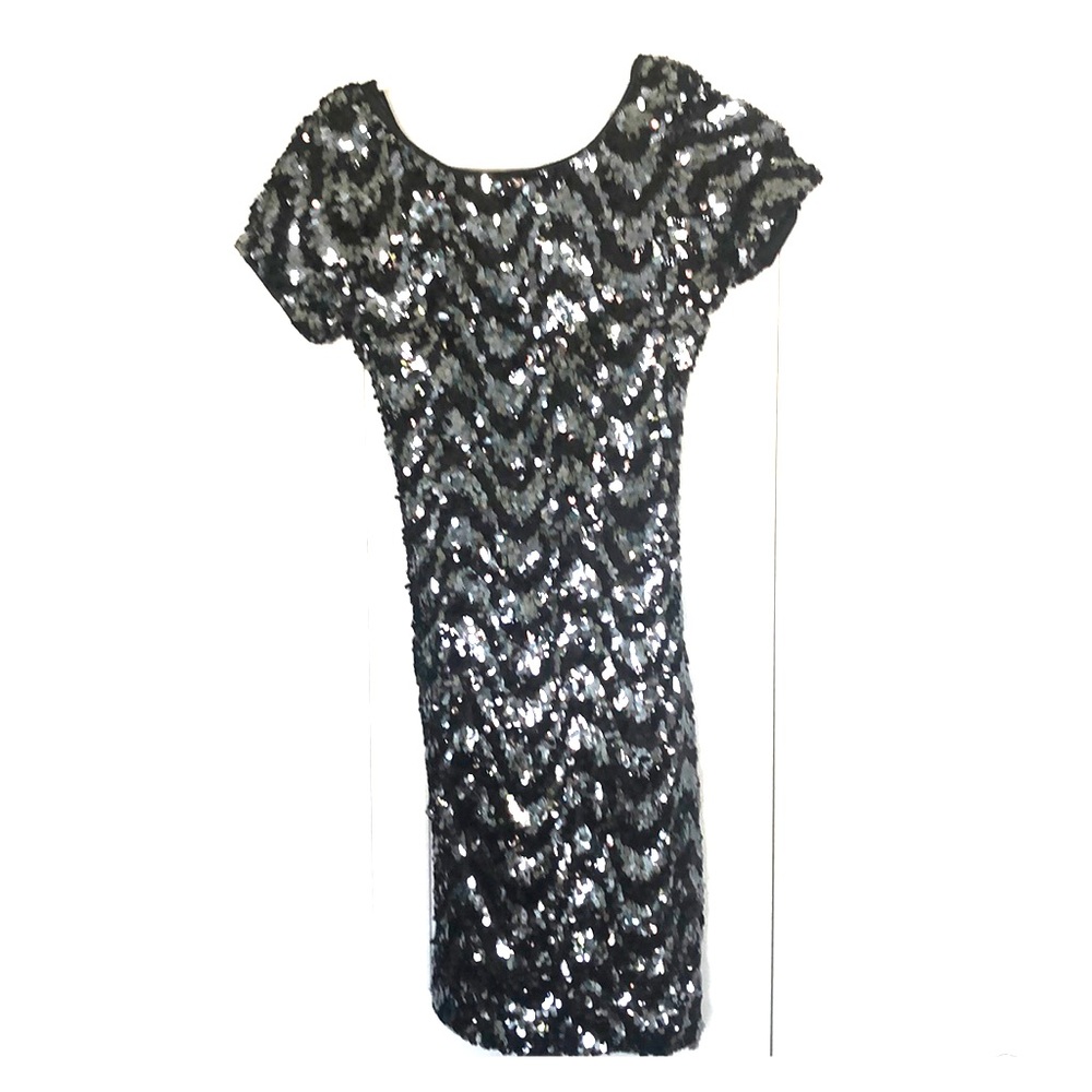 Lulu’s, chevron pattern sequin dress
